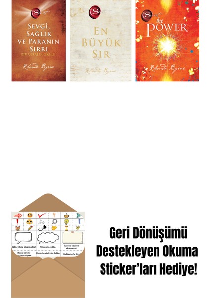 Rhonda Byrne 3 Kitap Set + Okuma Sticker'ları