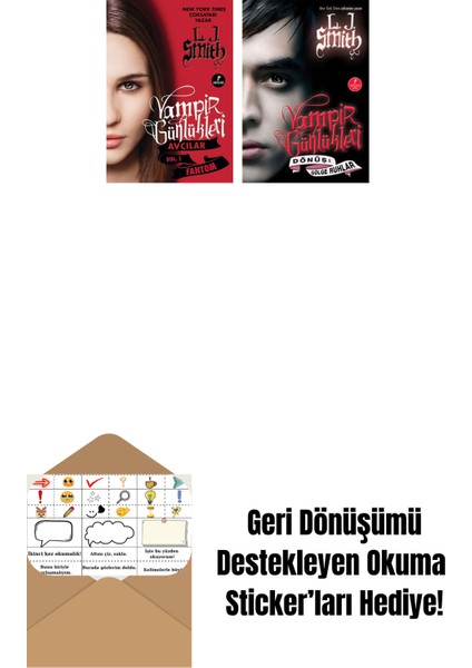 Vampir Günlükleri - Avcılar Vol.1 Fantom + Vampir Günlükleri - Dönüş: Gölge Ruhlar + Okuma Sticker'ları