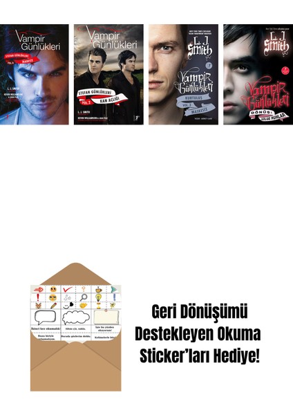 L. J. Smith 4 Kitap Set + Okuma Sticker'ları