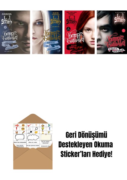 L. J. Smith 4 Kitap Set + Okuma Sticker'ları