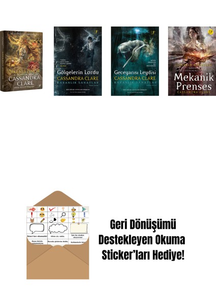 Cassandra Clare 4 Kitap Set + Okuma Sticker'ları