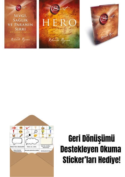 Rhonda Byrne 3 Kitap Set + Okuma Sticker'ları