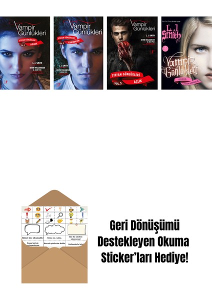 L. J. Smith 4 Kitap Set + Okuma Sticker'ları
