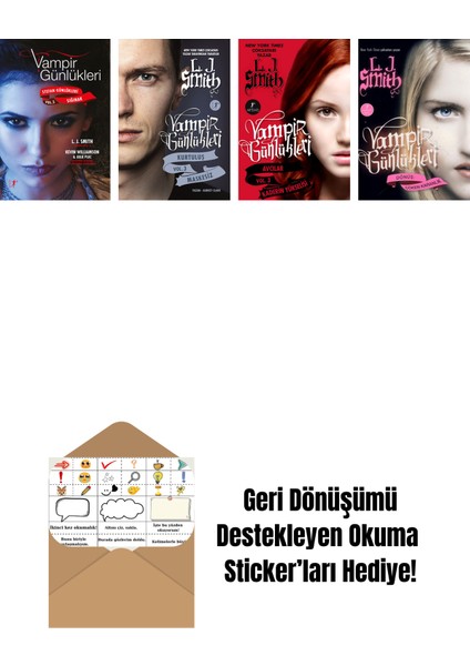 L. J. Smith 4 Kitap Set + Okuma Sticker'ları