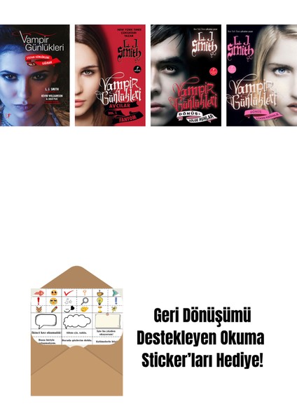 L. J. Smith 4 Kitap Set + Okuma Sticker'ları