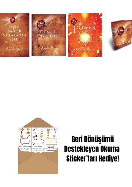 Rhonda Byrne 4 Kitap Set + Okuma Sticker'ları