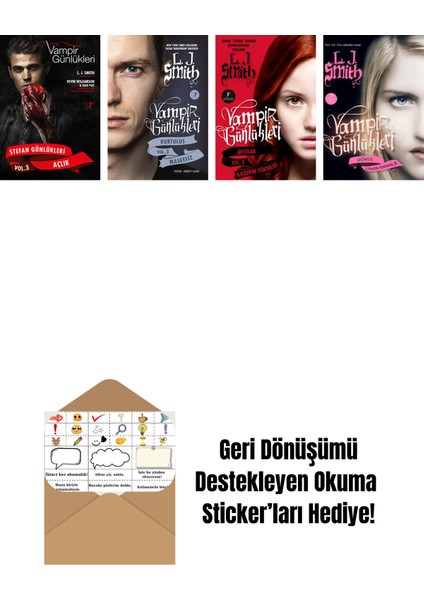 L. J. Smith 4 Kitap Set + Okuma Sticker'ları