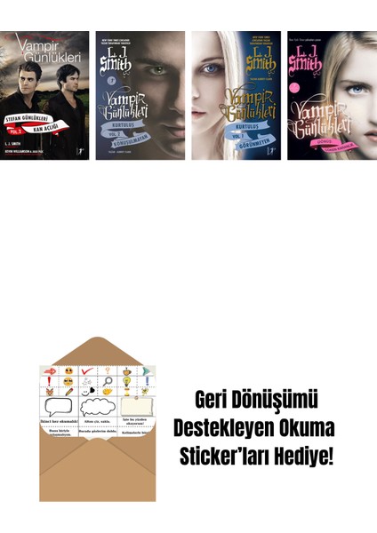 L. J. Smith 4 Kitap Set + Okuma Sticker'ları