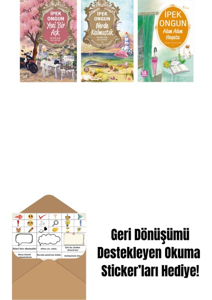 Ipek Ongun 3 Kitap Set + Okuma Sticker'ları