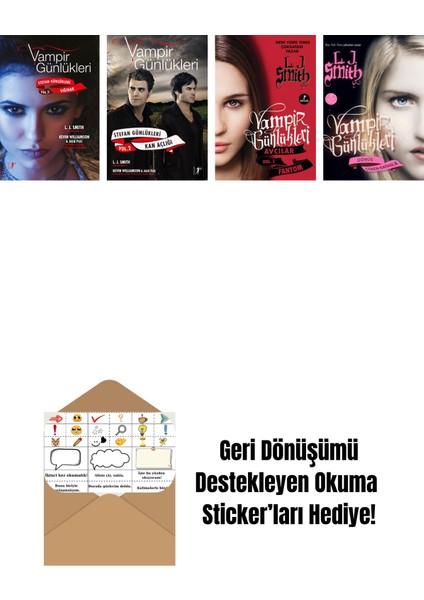 L. J. Smith 4 Kitap Set + Okuma Sticker'ları