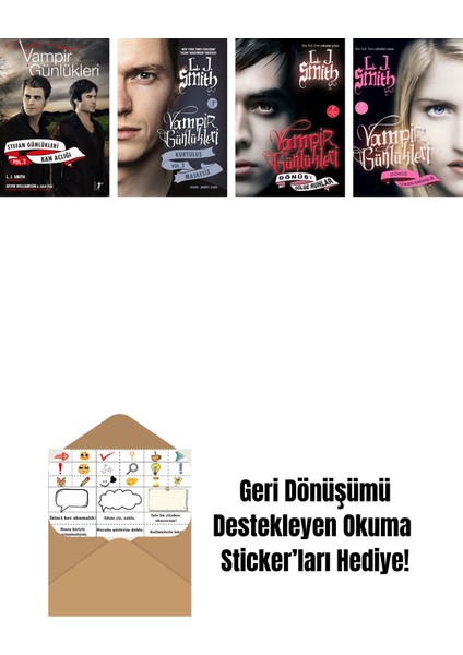 L. J. Smith 4 Kitap Set + Okuma Sticker'ları