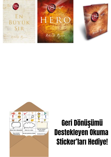 Rhonda Byrne 3 Kitap Set + Okuma Sticker'ları