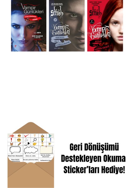 L. J. Smith 3 Kitap Set + Okuma Sticker'ları