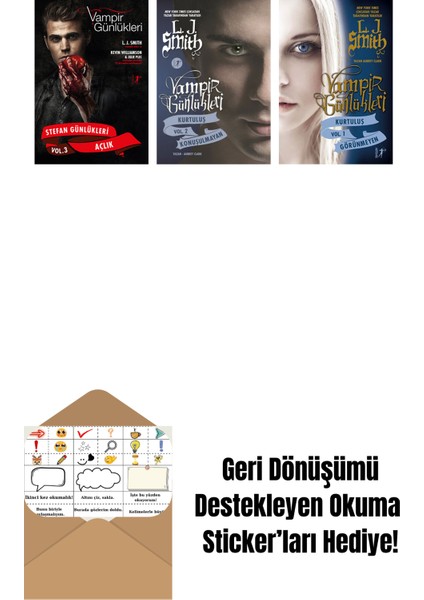 L. J. Smith 3 Kitap Set + Okuma Sticker'ları