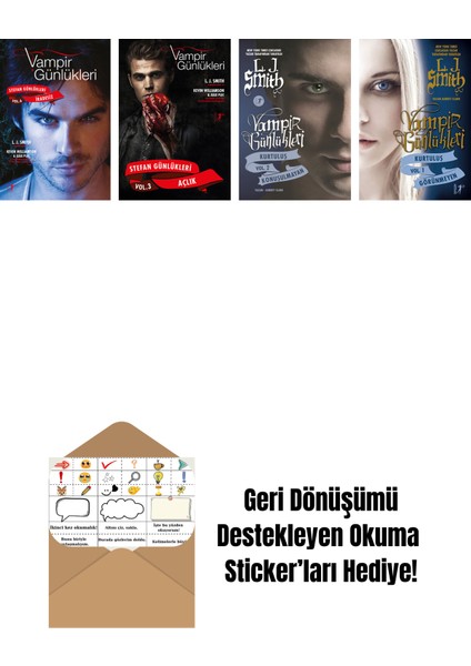 L. J. Smith 4 Kitap Set + Okuma Sticker'ları