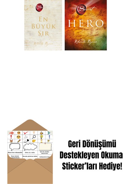 The Secret - En Büyük Sır (Ciltli) + The Secret - Hero (Ciltli) + Okuma Sticker'ları