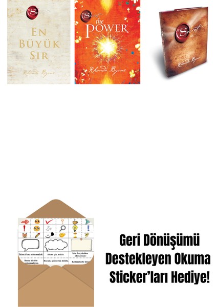 Rhonda Byrne 3 Kitap Set + Okuma Sticker'ları