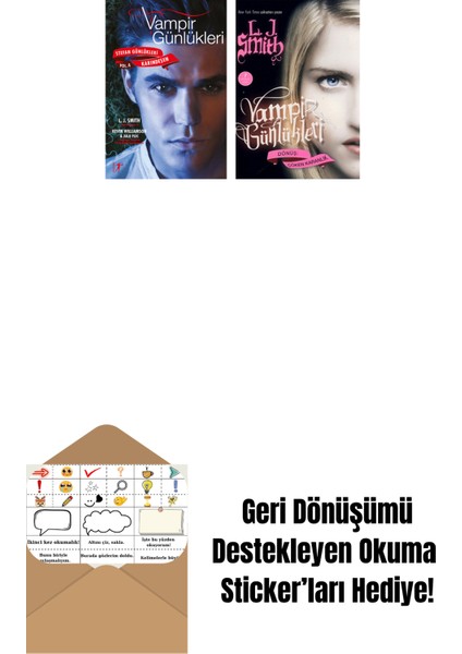 Vampir Günlükleri - Stefan Günlükleri Vol. 4 Karındeşen + Vampir Günlükleri - Dönüş: Çöken Karanlık + Okuma Sticker'ları