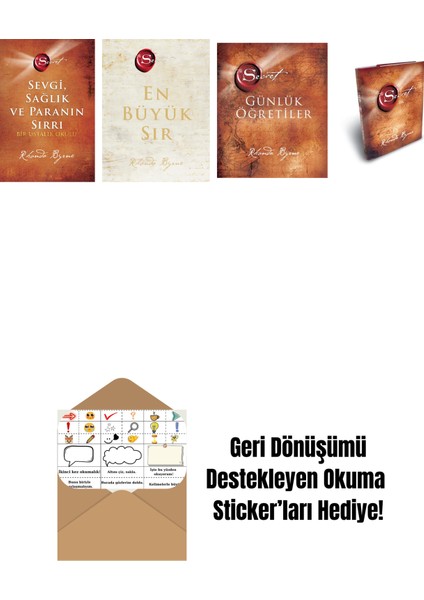 Rhonda Byrne 4 Kitap Set + Okuma Sticker'ları
