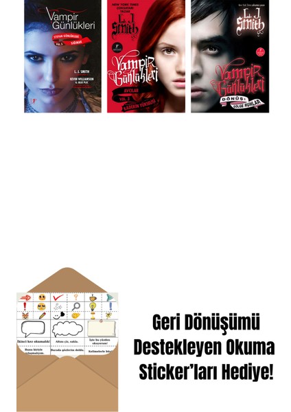 L. J. Smith 3 Kitap Set + Okuma Sticker'ları