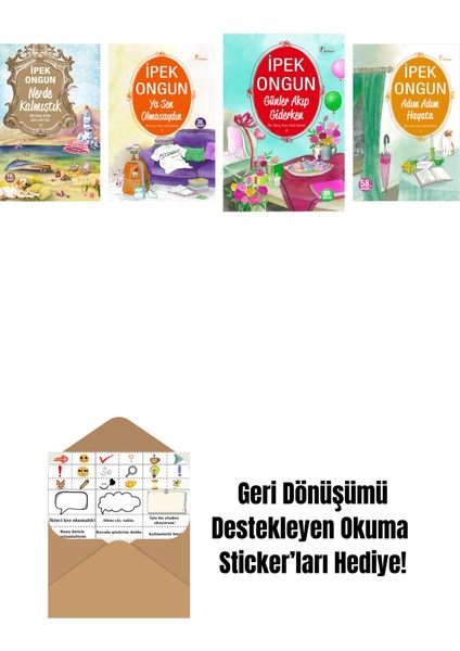 Ipek Ongun 4 Kitap Set + Okuma Sticker'ları