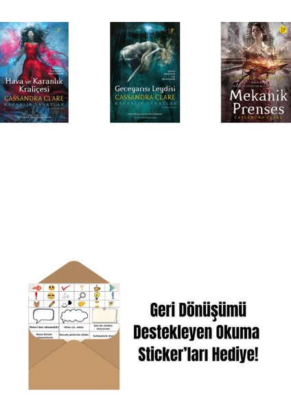 Cassandra Clare 3 Kitap Set + Okuma Sticker'ları