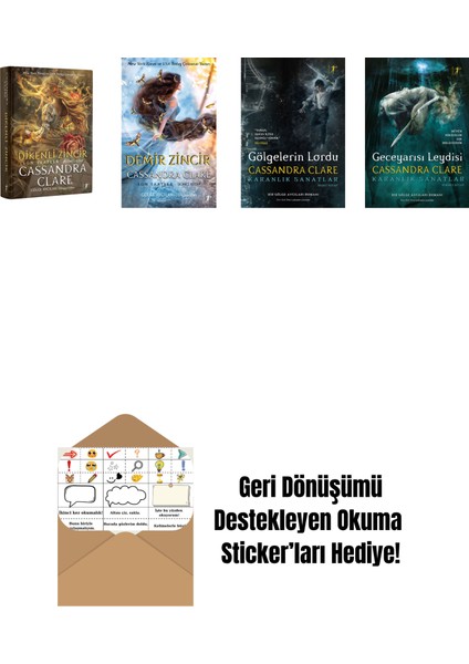 Cassandra Clare 4 Kitap Set + Okuma Sticker'ları