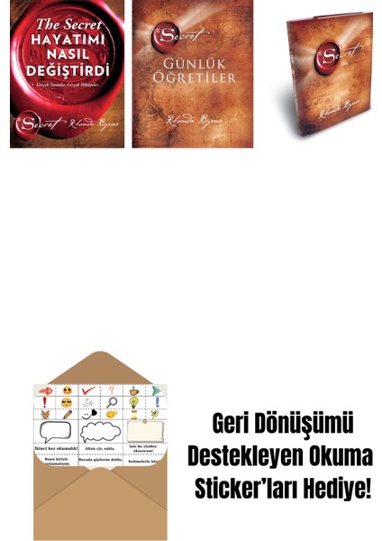 Rhonda Byrne 3 Kitap Set + Okuma Sticker'ları