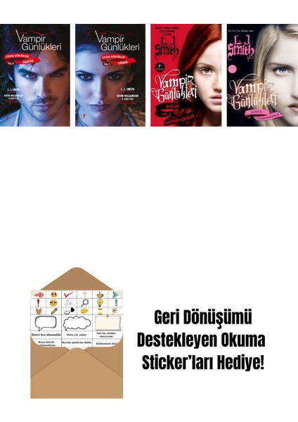 L. J. Smith 4 Kitap Set + Okuma Sticker'ları