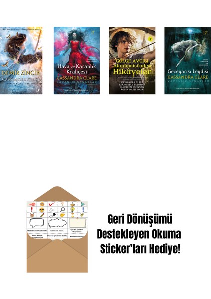 Cassandra Clare 4 Kitap Set + Okuma Sticker'ları