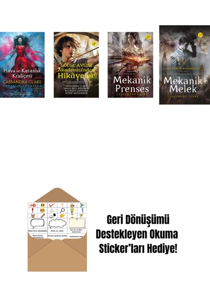 Cassandra Clare 4 Kitap Set + Okuma Sticker'ları