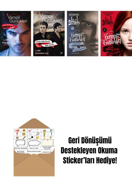 L. J. Smith 4 Kitap Set + Okuma Sticker'ları