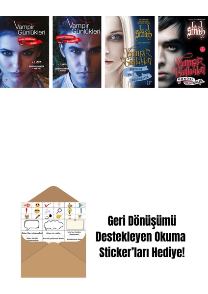 L. J. Smith 4 Kitap Set + Okuma Sticker'ları