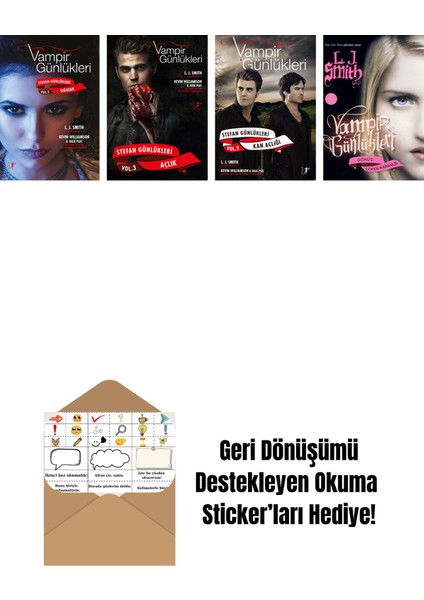L. J. Smith 4 Kitap Set + Okuma Sticker'ları