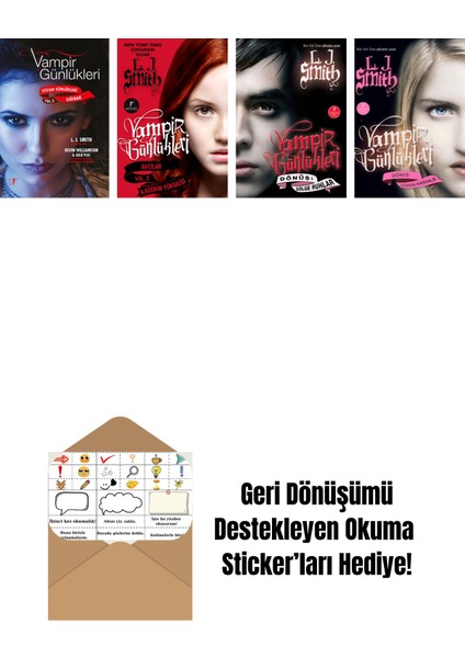 L. J. Smith 4 Kitap Set + Okuma Sticker'ları