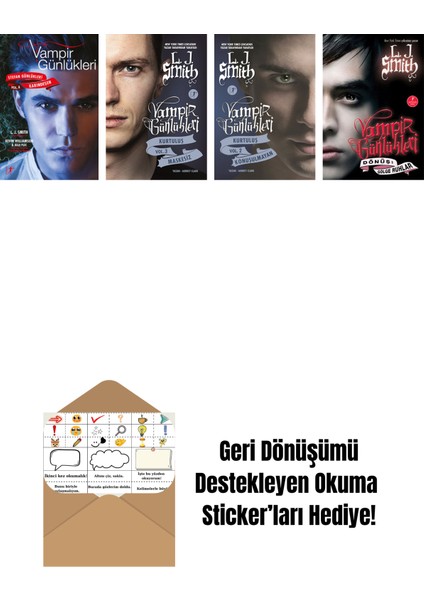 L. J. Smith 4 Kitap Set + Okuma Sticker'ları