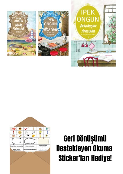 Ipek Ongun 3 Kitap Set + Okuma Sticker'ları