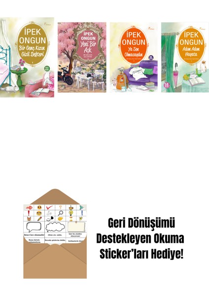 Ipek Ongun 4 Kitap Set + Okuma Sticker'ları