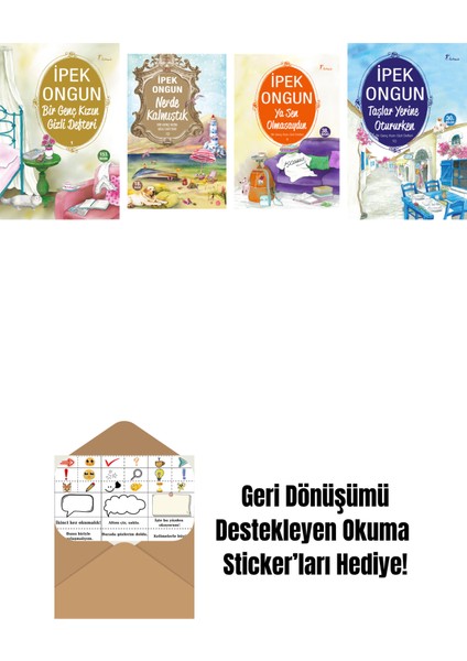 Ipek Ongun 4 Kitap Set + Okuma Sticker'ları
