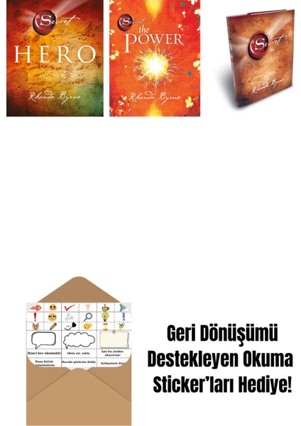Rhonda Byrne 3 Kitap Set + Okuma Sticker'ları