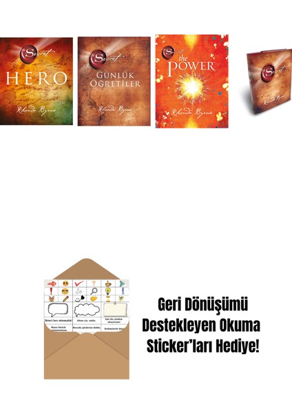 Rhonda Byrne 4 Kitap Set + Okuma Sticker'ları