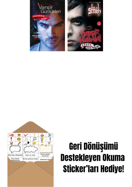 Vampir Günlükleri - Stefan Günlükleri Vol. 6 Iradesiz + Vampir Günlükleri - Dönüş: Gölge Ruhlar + Okuma Sticker'ları