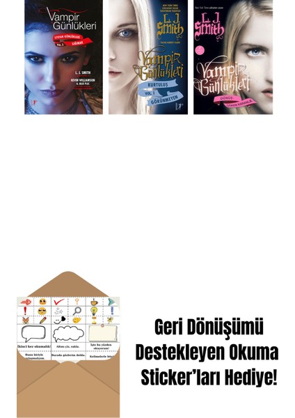 L. J. Smith 3 Kitap Set + Okuma Sticker'ları