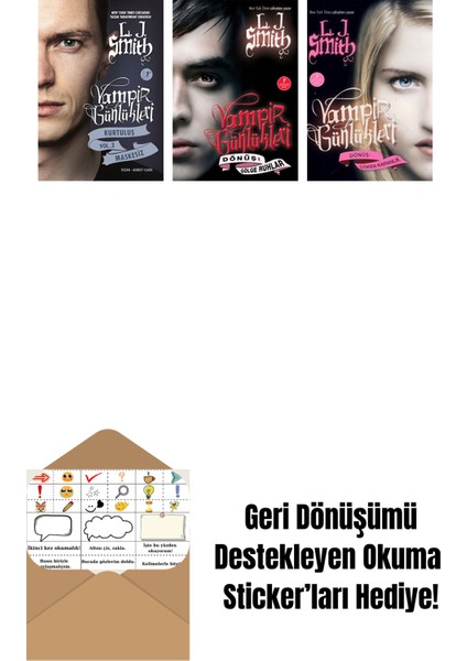 L. J. Smith 3 Kitap Set + Okuma Sticker'ları