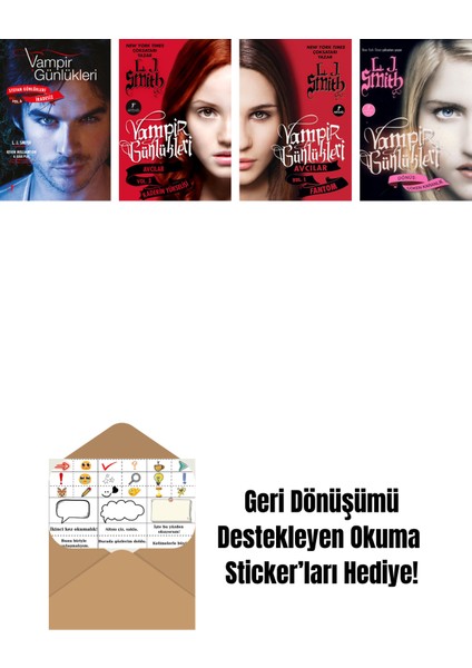 L. J. Smith 4 Kitap Set + Okuma Sticker'ları