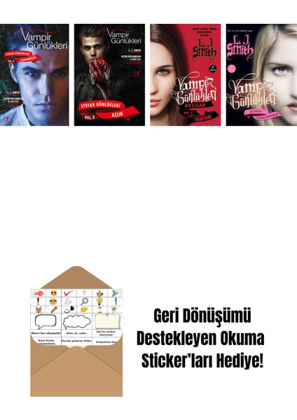 L. J. Smith 4 Kitap Set + Okuma Sticker'ları