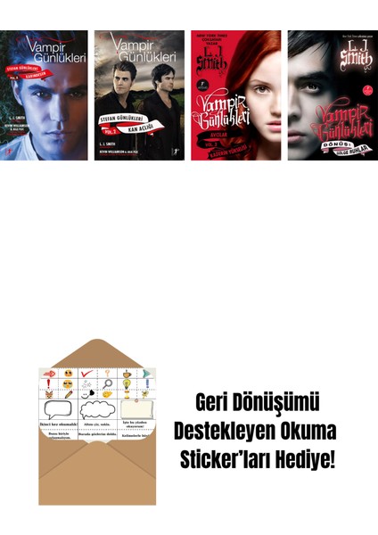 L. J. Smith 4 Kitap Set + Okuma Sticker'ları