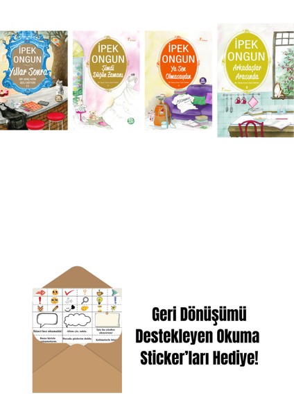 Ipek Ongun 4 Kitap Set + Okuma Sticker'ları