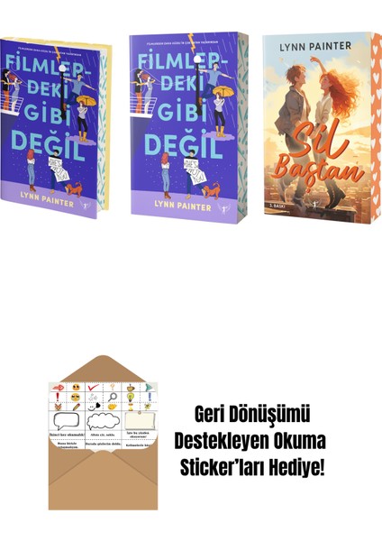 Lynn Painter 3 Kitap Set + Okuma Sticker'ları