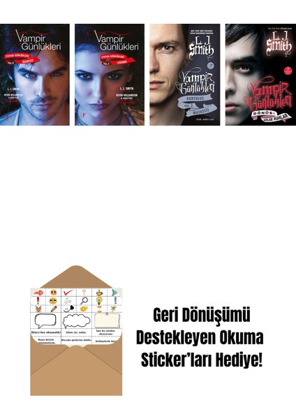L. J. Smith 4 Kitap Set + Okuma Sticker'ları